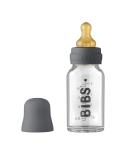 BIBS Baby Glass Bottle 110ml Complete Set with Natural Rubber Latex Nipple for Anti-Colic, Supports Breastfeeding - Buy Online on GoSupps.com