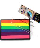 Bowitzki 50g Water Activated Eyeliner Retro Graphic Hydra Eye Liner Makeup UV Glow Fluorescent Cake Aqua Color Split Cakes Neon Rainbow Face Paints Body Painting for Halloween Christmas (UV Rainbow) - Buy Online on GoSupps.com