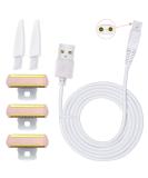 Replacement Heads & USB Charging Cable for Finishing Touch Flawless Body Ladies Shaver | 3 Heads, 1 Charger, 2 Brushes - Buy Online on GoSupps.com