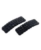 2PCS Rhinestones Snap Hair Clips for Women Girls Rectangular Hairpins Korean Barrettes Hair Accessories Black - Buy Online on GoSupps.com