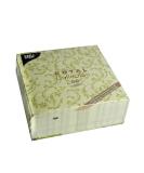 Papstar 50 Royal Collection Napkins - Olive Green Damascato 1/4 Fold 40x40 cm - Perfect for Events & Dining - Buy Online on GoSupps.com