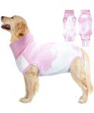 Lianzimau Post-Op Dog Bodysuit - Wound Protective Suit for Male Dogs XXL Tie-Dye Pink Ideal After Castration Surgery - Buy Online on GoSupps.com