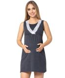 Purpless Maternity Sleeveless V-Neck Lace Detail Nightdress - Graphite Melange - Buy Online on GoSupps.com