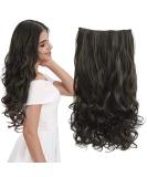 REECHO 20 Curly Wave Clips in Synthetic Hair Extensions 20 Inch - Black Brown - 1-Pack (5 Clips, 4.5 Oz - Buy Online on GoSupps.com