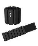 Topesct Adjustable Wrist Weights Set - 2 x 0.9 kg | Durable Wearable Weights for Yoga Dance Pilates Cardio & More - Black - International Shipping Available - Buy Online on GoSupps.com