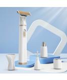 5 in 1 Women's Rechargeable Razor - Wet & Dry Electric Lady Shaver & Hair Trimmer for Face Nose & Armpits - Buy Online on GoSupps.com