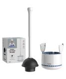 MR.SIGA Toilet Plunger with Holder, Heavy Duty Toilet Plunger and Holder Combo for Bathroom Cleaning, White - Buy Online on GoSupps.com