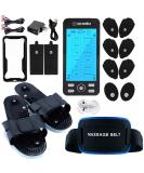 Rechargeable TENS 24 Muscle Stimulator Set - Pain Relief Therapy for Lower Back Neuropathy Arthritis Sciatica & More | Complete Kit with Flex Belt & Slippers - Buy Online on GoSupps.com