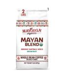Mayorga Medium Roast Whole Bean Coffee 2 lb Bag - Smooth & Flavorful Organic Mayan Blend - Specialty Grade 100% Arabica Beans - Direct Trade - Non-GMO - 2 Pound Pack - Buy Online on GoSupps.com