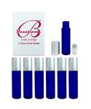 Beauticom 10ml Roller Bottles with Metal Cap - Frosted Blue Essential Oils Aromatherapy Perfume Lip Gloss 30 Pack - Buy Online on GoSupps.com