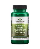 Swanson Full Spectrum Triple Mushroom Complex - 60 Capsules for Immune Support & Wellness - Buy Online on GoSupps.com
