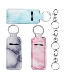 Pengxiaomei 3 Pcs Marble Chapstick Holders - Valentine's Day Gift for Women (Pink Blue Grey) - Buy Online on GoSupps.com