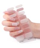 Gel Nail Stickers Semi Cured Gel Nails - 16PCS Stickers Nail Wraps Soft Self-Adhesive - Semi Cured Gel Nail Wraps Gel Nail Stickers - Glossy & Long Lasting Gel Nail Stickers Need UV Light (Nude) - Buy Online on GoSupps.com