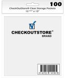 (100) CheckOutStore Clear Storage Pockets for Storing 12 x 12 Cardstock Paper Used for Rubber Stamping & Scrapbooking (Clear - 12 3/4 x 13) 100 Units Clear - 12 3/4 X 13 - Buy Online on GoSupps.com