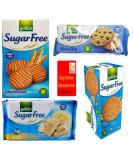 Gullon Sugar Free Cookie Biscuits variety 4 Boxes Shortbread Digestives Vanilla Wafers and Chocolate chip Diabetic Gift box for friend & Family on christmas mothers & father day zamfoods (1 Bundle) 3 Bundle - Buy Online on GoSupps.com