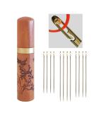 Self-Threading Needles, Needle Threader with Needle case Carving Plum Blossom Pattern, Golden, 12 Pack plum blossom - Side Thread small - Buy Online on GoSupps.com