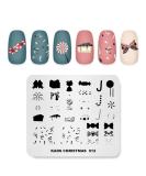 Christmas Theme Nail Art Stamping Plate - Candy Cake Dessert Design - DIY Manicure Print Tool - Buy Online on GoSupps.com