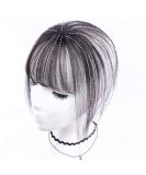 Gaxqfei Real Human Hair Clip-On Bangs Topper - 3D Handmade Air Bangs Wiglet for Women | Light Brown - Perfect Hair Accessory - Buy Online on GoSupps.com