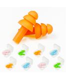 8 Pairs Silicone Earplugs for Sleeping - Noise Cancelling Reusable Soft - Ideal for Swimming Snoring Concerts & Noisy Environments - Available in 4 Colors - Buy Online on GoSupps.com