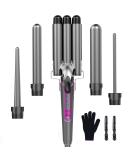 Lockenstab Set 5 in 1 - Professionelles Wave Eisen mit 3 F ssern Keramisch Temp.-Regulierung Schnelles Heizen Zubeh r inkl. Handschuh & Clips - Ideale Gro e Locken - Buy Online on GoSupps.com