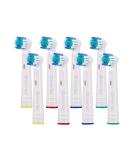 8 Pack Oral B Compatible Replacement Electric Toothbrush Heads - Superior Cleaning for Braun Handles - Plaque Removal - White - Buy Online on GoSupps.com