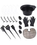 Healifty Hair Dye Coloring Kit 20Pcs - Hair Dye Bowl Hair Dye Brush Hair Dye Comb Hair Coloring Cape Ear Cover Gloves Hairpin Hair Dying Accessory Kit for Hair Coloring Assorted Color 20pcs - Buy Online on GoSupps.com