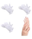 Moisturizing Gloves for Overnight Therapy - 3 Pairs | Premium White Cotton for Eczema, Dry, Sensitive Skin | One Size Fits Most - Buy Online on GoSupps.com