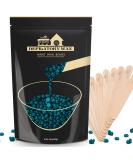 Lifestance 450g waxing pearls formulated for beginners wax pearls with 10 wooden spatula for depilatory green wax hair removal pearls for fine hair face eyebrow arms fingers and toe grun 450 g (1 Pack) - Buy Online on GoSupps.com