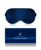 BLSSNZ Silk Sleep Mask for Women - Organic Mulberry Silk Eye Mask for Sleeping - Adjustable Straps - Travel Essential (Navy Blue) - Buy Online on GoSupps.com