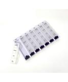 Weekly AM/PM Pill Box Organizer | Portable Travel Medication Case | 7-Day 4-Times-A-Day Removable Compartments | P&P MEDICAL SURGICAL - Buy Online on GoSupps.com