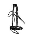 HORZE Clermont Anatomical Bridle for Warmblood & Thoroughbred - Black C | Premium Quality Horse Gear - Buy Online on GoSupps.com