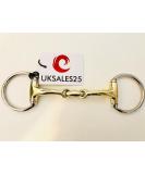 UKSALES25 EggButt Snaffle Bit Curved MP Double Jointed with Lozenge (HORSE BIT) (4.5") - Buy Online on GoSupps.com