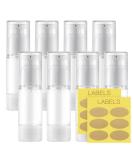 TOUREAL 30ML Airless Pump Dispenser - 8 Pack Empty Travel Bottles for Cosmetics & Creams - Ideal Plastic Containers for eCommerce - Buy Online on GoSupps.com