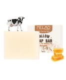 Pure Grass-Fed Beef Tallow Soap Bar with Honey | Hydrating Eczema & Sensitive Skin Care | Unscented Natural Soap - Buy Online on GoSupps.com