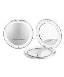 Magnifying Compact Mirror - Snowflakes Pocket Small Travel Hand Mirror, Double Sided 1x/10x Magnification Handheld Portable Mirror for Purses (Silver) - Buy Online on GoSupps.com