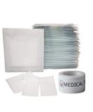 Split Drain Sponge 2x2 6 Ply [Pack of 70] - Sterile Slit Gauze Pads - 35 Packs of 2 + Medical Tape - Buy Online on GoSupps.com