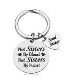Iwensheng friendship gifts for women sister-not sister by Blood but sisters by Heart keychain birthday present for best friend BFF-Schmuck black - Buy Online on GoSupps.com