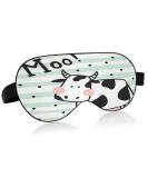 Cute Cow Sleep Mask | Comfortable Eye Mask for Travel & Sleeping | Light Blocking Blindfold with Adjustable Strap - Buy Online on GoSupps.com