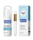 Natural Eyelash Extension Cleanser & Shampoo - Deep Cleansing Foam with Mascara Remover, 50ml - Nourishing Formula for Healthy Lashes - Buy Online on GoSupps.com
