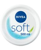 NIVEA Soft Moisturising Cream 500ml - All-Purpose Face, Body, and Hand Cream with Vitamin E and Jojoba Oil - Buy Online on GoSupps.com
