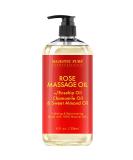 MAJESTIC PURE Rose Massage Oil - Hydrating, Calming & Relaxing Body Oil - Therapeutic Grade, Made in USA - 8 fl oz - Buy Online on GoSupps.com