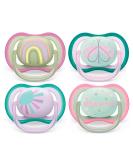 Philips Avent Ultra Air Pacifiers for Babies 0-6 Months - Pack of 4 with Sterilization Box | International Shipping Available - Buy Online on GoSupps.com