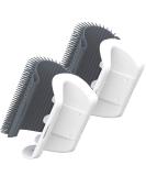 3.0 Softer Cat Self Groomer with Catnip, Dog Cat Corner Groomer,Wall Corner Scratcher Comb,Grooming Massage Brush, Perfect Scratch Massager Tool for Long & Short Fur Kitten/Puppy 3.0 Softer Grey (2 Pack) - Buy Online on GoSupps.com