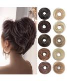 Dark Brown Messy Bun Scrunchie Hair Extension for Women - Synthetic Hair Accessory - Buy Online on GoSupps.com