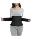 Postpartum Belly Band & Abdominal Binder | Compression Wrap Recovery Support Belt (Size L, Waistline 32-38) - Black - Buy Online on GoSupps.com