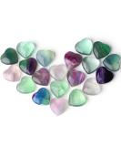 XIANNVXI 20 Pcs Natural Fluorite Crystal Heart Stones - Healing Gemstones for Energy Balancing and Meditation | Reiki Crystal Gifts - Buy Online on GoSupps.com