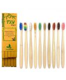 Eco-Friendly Bamboo Toothbrush Pack of 10 | Biodegradable BPA-Free | Sustainable Oral Care - Buy Online on GoSupps.com
