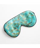 Tim  Tina Silk Sleep Mask for Women Men Comfortable Blindfold Eye Mask with Adjustable Strap for Travel Yoga Nap Shift Work (Green Flower) - Buy Online on GoSupps.com