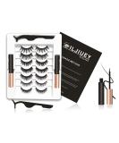 7 Pairs Reusable Magnetic Eyelashes & Eyeliner Kit - No Glue Needed 10 Piece Set with Tweezers | Upgraded 3D Lash Collection for Easy Application - Buy Online on GoSupps.com