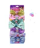 Disney Princess Hair Bow Set with Moana, Rapunzel, Belle & Cinderella | 7-Piece Sparkly Sequined Clips for Girls - Buy Online on GoSupps.com